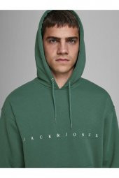 JACK JONES Erkek Kapüşonlu Sweatshirt 12176864 thumbnail 4
