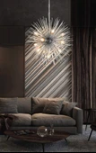 Lampaluce Sole-2 Modern 12li Avize 55cm Krom thumbnail 2