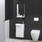 Denko Rio 45 cm MDF Banyo Dolabı Takımı thumbnail 1