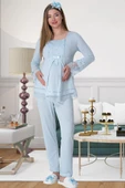 Mecit 1820 Mavi Lohusa Pijama Takımı thumbnail 2