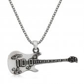 ​Gümüş Elektro Gitar Erkek Kolye thumbnail 3