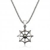 ​Gümüş Gemi Dümeni Kolye thumbnail 2