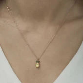 ​Gümüş Rose Ananas Figür Meyve Kolye thumbnail 1