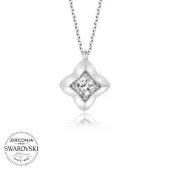 Swarovski Taşlı Gümüş Dörtgen Bayan Kolye thumbnail 2