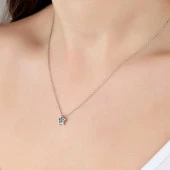 Swarovski Taşlı Gümüş Yıldız Bayan Kolye thumbnail 1