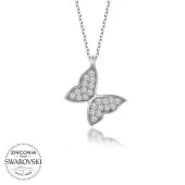 Swarovski Taşlı Gümüş Kelebek Bayan Kolye thumbnail 2