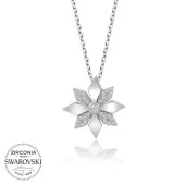 Swarovski Taşlı Gümüş Çiçek Bayan Kolye thumbnail 2