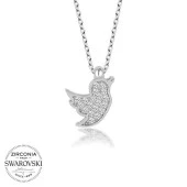 Swarovski Taşlı Gümüş Kuş Bayan Kolye thumbnail 2
