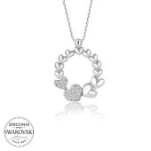 Swarovski Taşlı Gümüş Çember Kalp Bayan Kolye thumbnail 2