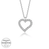 Swarovski Taşlı Gümüş Kalp Bayan Kolye thumbnail 2