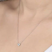 Swarovski Taşlı Gümüş Kalp Bayan Kolye thumbnail 1