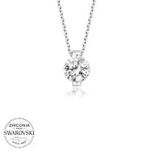 Swarovski Taşlı Gümüş Tektaş Bayan Kolye thumbnail 2
