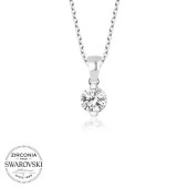 Swarovski Taşlı Gümüş Tektaş Bayan Kolye thumbnail 2