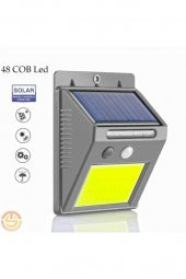 Hareket Sensörlü Solar 48 Led Bahçe Lambası thumbnail 1