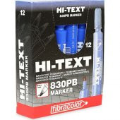 Hi-Text Permanent M. Yuvarlak Uç Mavi 830Pb 12Li thumbnail 2