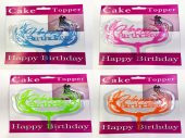 Happy Birthday Dallı Cake Topper 4 Adet thumbnail 1
