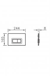 VitrA Loop R 740-0680 Kumanda Paneli, Parlak Krom thumbnail 3