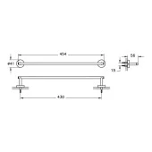 VitrA Base 200 A44100 Uzun Havluluk Krom thumbnail 2