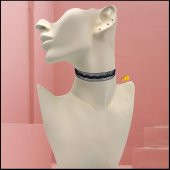 Siyah Renk Deri İşlemeli Kadın Choker Kolye thumbnail 1