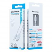 Dramex D21MK Micro USB Data/Şarj Kablosu 2.1A 1mt Beyaz thumbnail 5