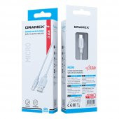 Dramex D30MK Micro USB Data/Şarj Kablosu 3.0A 1mt Beyaz thumbnail 5