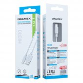 Dramex D11MK Micro USB Data/Şarj Kablosu 1.1A 1mt Beyaz thumbnail 5