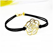 Siyah Süet Kadın Gül Choker Kolye thumbnail 2