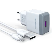 Dramex D30M Şarj Aleti Micro USB Kablolu Set 3.0A thumbnail 1