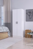 ABETE MOBİLYA-2 Kapılı Gardırop Beyaz thumbnail 1