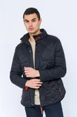 Erkek Slim Fit Dik Yaka Fermuarlı Düğmeli Cepli Kalın Kapitone Şişme Mont thumbnail 8