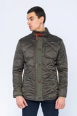 Erkek Slim Fit Dik Yaka Fermuarlı Düğmeli Cepli Kalın Kapitone Şişme Mont thumbnail 1