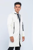 Erkek Regular Fit Kışlık Çok Cepli Çift Yön Fermuarlı Bomber Yaka Uzun Kapitone Şişme Mont thumbnail 12
