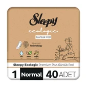 Sleepy Ecologic Premium Plus Günlük Ped Normal 40 Adet Ped thumbnail 1