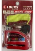 World Class 110 Db Kırmızı Alarmlı Disk Kilidi thumbnail 1