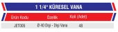 Jetplas 1 1/4 plastik vana (40 lık) thumbnail 2