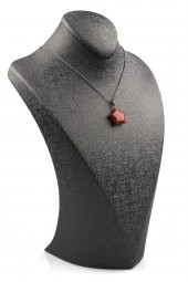 Red  Jasper Doğal Taş Yıldız Model Kolye thumbnail 2