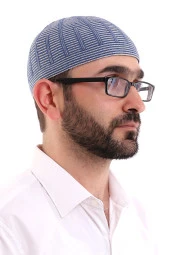Kışlık Orlon Takke Çift Renk - Mavi thumbnail 2
