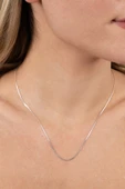 Gümüş  örgü modeli italyan zincir kolye SGTL11809RODAJ thumbnail 1