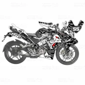 Bajaj Pulsar RS 200 Tiger Camo Design Sticker Set thumbnail 1