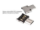 USB to Micro USB Nano OTG Konnektör thumbnail 1