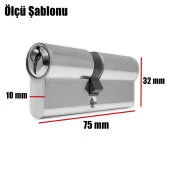 Hok Kapı Göbeği Silindir Barel 3 Anahtarlı 75 mm thumbnail 3