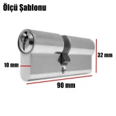 Hok Kapı Göbeği Silindir Barel 3 Anahtarlı 90 mm thumbnail 3
