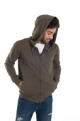 Grand Wolf GW0003 - Basic Kapüşonlu Fermuarlı Sweatshirt thumbnail 7