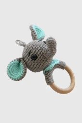 Amigurumi Fil Çıngırak Gri thumbnail 2