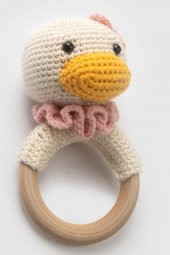 Amigurumi Ördek Çıngırak Krem thumbnail 1