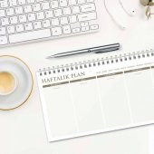 Haftalık Planlayıcı Spiralli Defter - Weekly Planner thumbnail 1