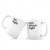 İkili Kupa Bardak - Mr Right Mrs Always Right thumbnail 1