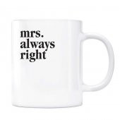 İkili Kupa Bardak - Mr Right Mrs Always Right thumbnail 3