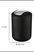 Siyah, Çöp Kovası 6,4 Litre - Brasil Model thumbnail 3