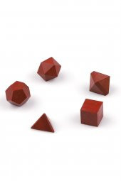 Red Jasper Doğal Taş Platonik Set thumbnail 1